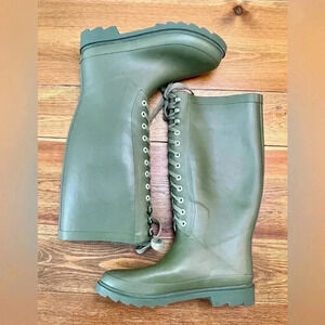 Tatoosh | W 5 | Lace Up Rain Boot | Military Green | Chunky Tread